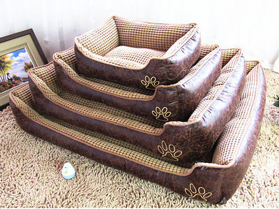 Dog Bed Plush Cozy with Pillows