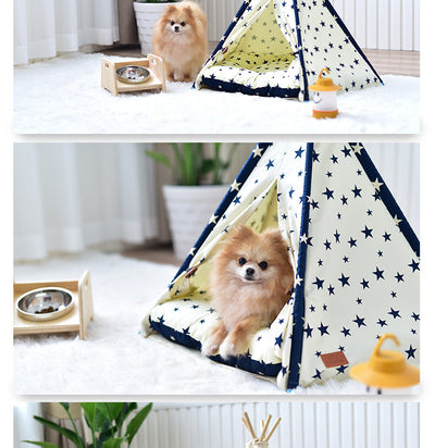 Dog Bed for Small sized Dogs and Cats Portable Washable Pet Tent Dog Bed Cat Toy House