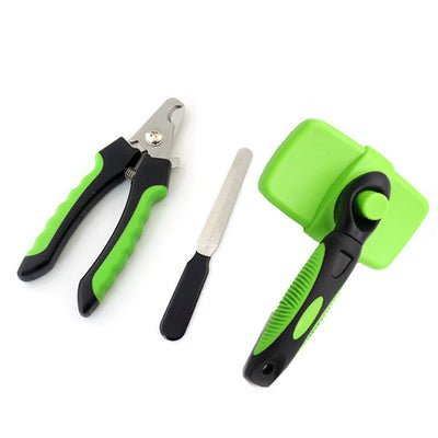 Pet Grooming Kit for Removing Shedding Pet Hair Cleaning Kit and Nail Clippers