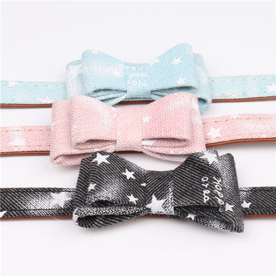 Cat Collar in Bowtie Design in Stars Pet Collar