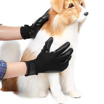 Pet Grooming Gloves Bathing Massage Brush for Dogs and Cats