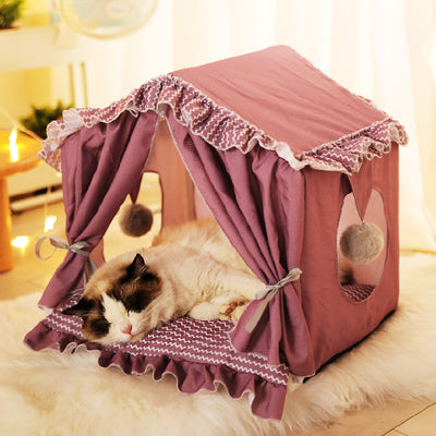 Pet Bed for Cats and Small Dogs Dog Bed Cat Bed Tent Fancy Hammock Luxury