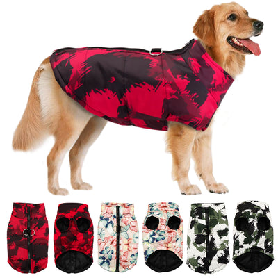 Dog Vest for Cold Weather with Zipper and Latches for Leash