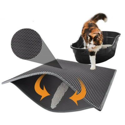 Cat Litter Pad Waterproof with Honeycomb Holes to Capture Excess Litter