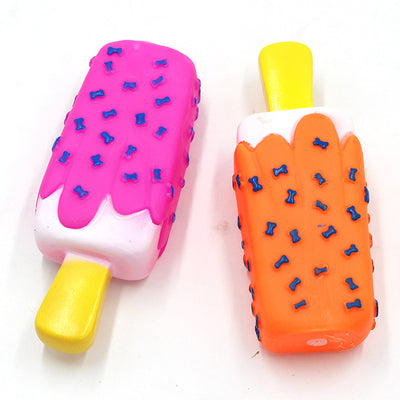 Dog Toy Chew Toys for Pets in Popsicle Ice Cream Design Pet Squeaky Toy Supplies