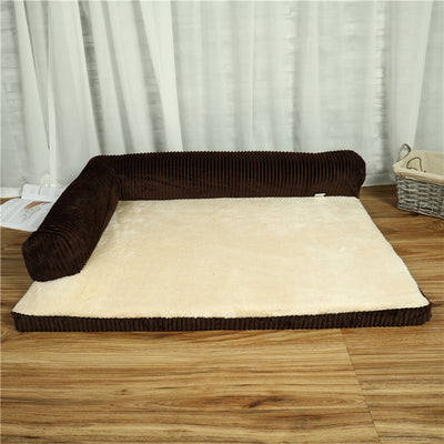 Dog Bed with Plush Pillow Dog Mat