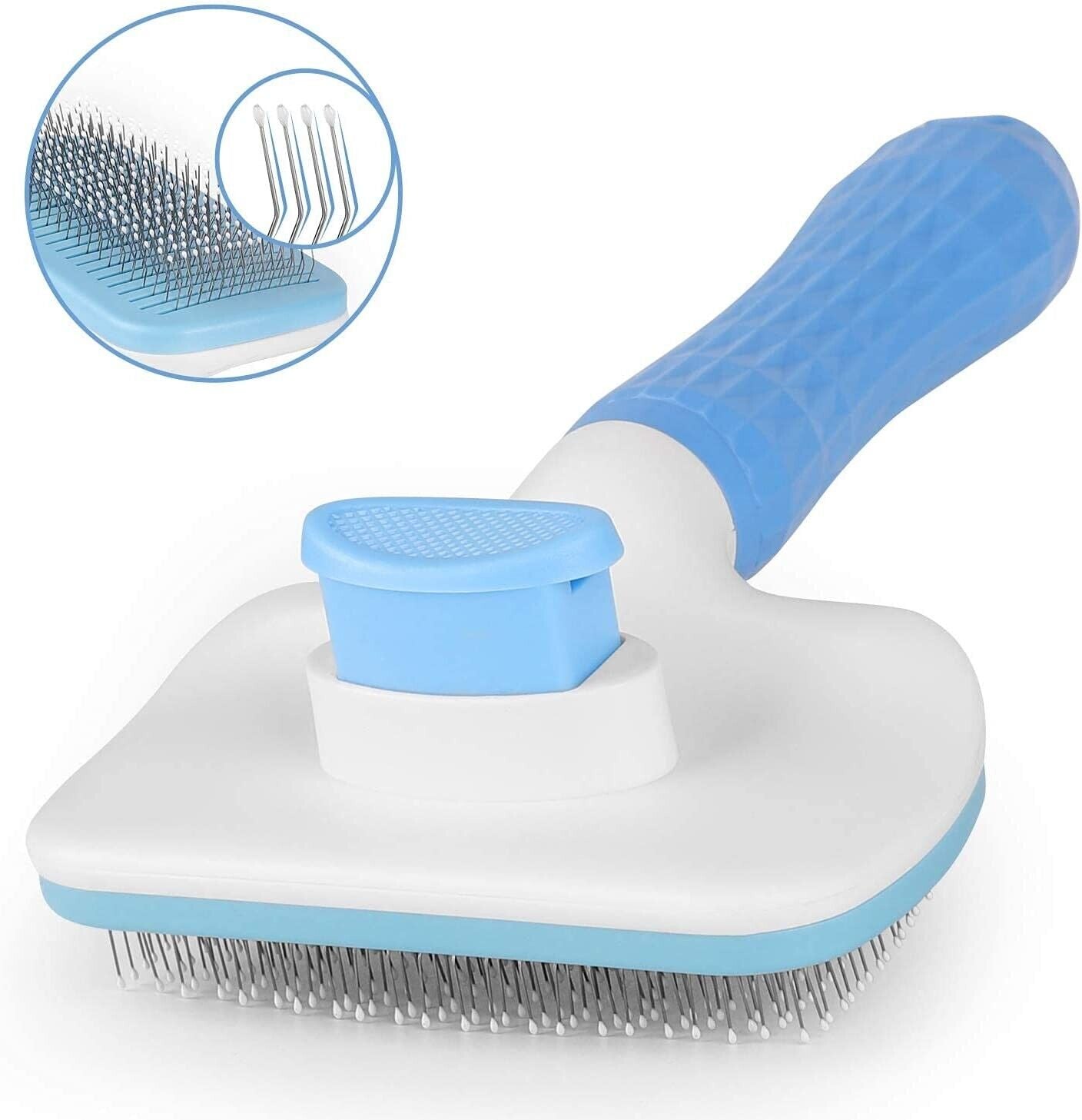 Dog Grooming Brush for Shedding Pet Hair Cat Grooming Brush One-Click Cleaning Button