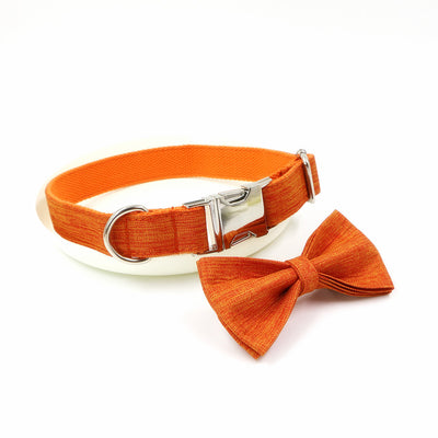 Dog Collar with Bowtie and Leash Pet Collar with Tie