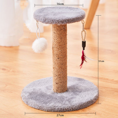 Cat Scratching Post for Climbing with Teaser Toy Attached