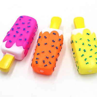 Dog Toy Chew Toys for Pets in Popsicle Ice Cream Design Pet Squeaky Toy Supplies