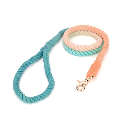 Dog Leash Woven Cotton Rope Multi-Colored Leash for Dog Walking Durable