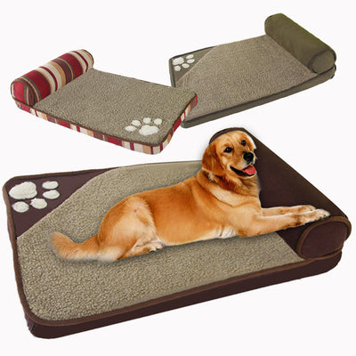 Dog Bed for Medium and Large Sized Dog Kennel Pet Bed with Pillow