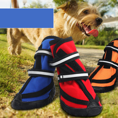 Dog Shoes Booties Double Straps Non-slip Wear-resistant and Waterproof Shoes for Dogs