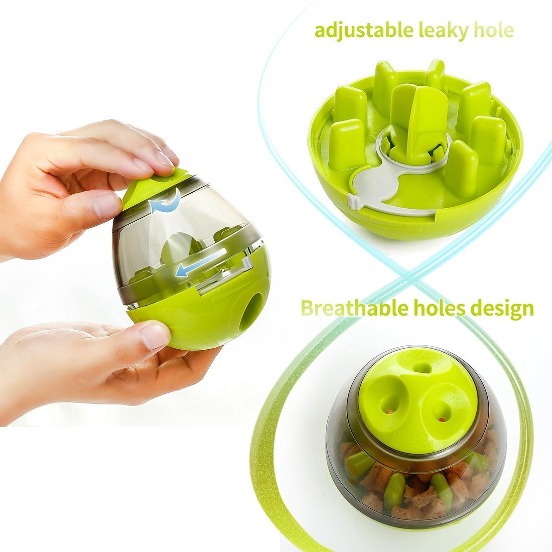 Dog Feeder Treat Dispenser Pet Feeder Dog Food Tumbler Interactive Tumbler Automatic Dispenser Bowl