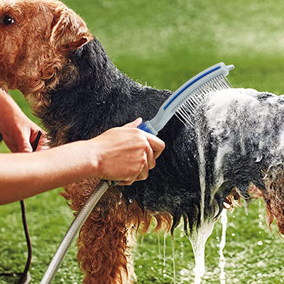 Pet Bath Brush Shower Wand with Water Hose Pet Grooming