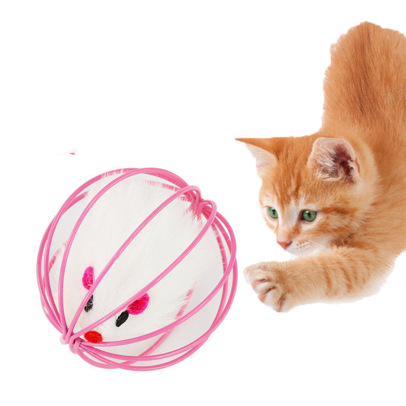 Cat Toy Teaser Toy for Pets Cage Mouse Design Plush Cat Toy Pet Supplies