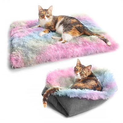 Pet Bed Plush and Cozy Cushion for Cats and Small Dogs Soft Blanket for Dogs and Cats Warm Fleece