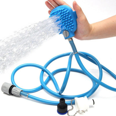 Pet Bath Tool Spray Hose with Grooming Brush Shower Tool for Cleaning