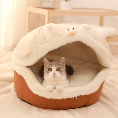 Cat Bed Cozy Nest for Sleeping Soft Basket with Cushion for Kittens