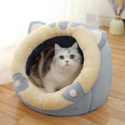 Cat Bed Cozy Nest with Teaser Ball Pet Supplies