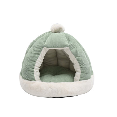 Pet Bed Cozy Nest for Small Dogs and Cats Half Enclosed Kennel Enclosed Kitty Kennel